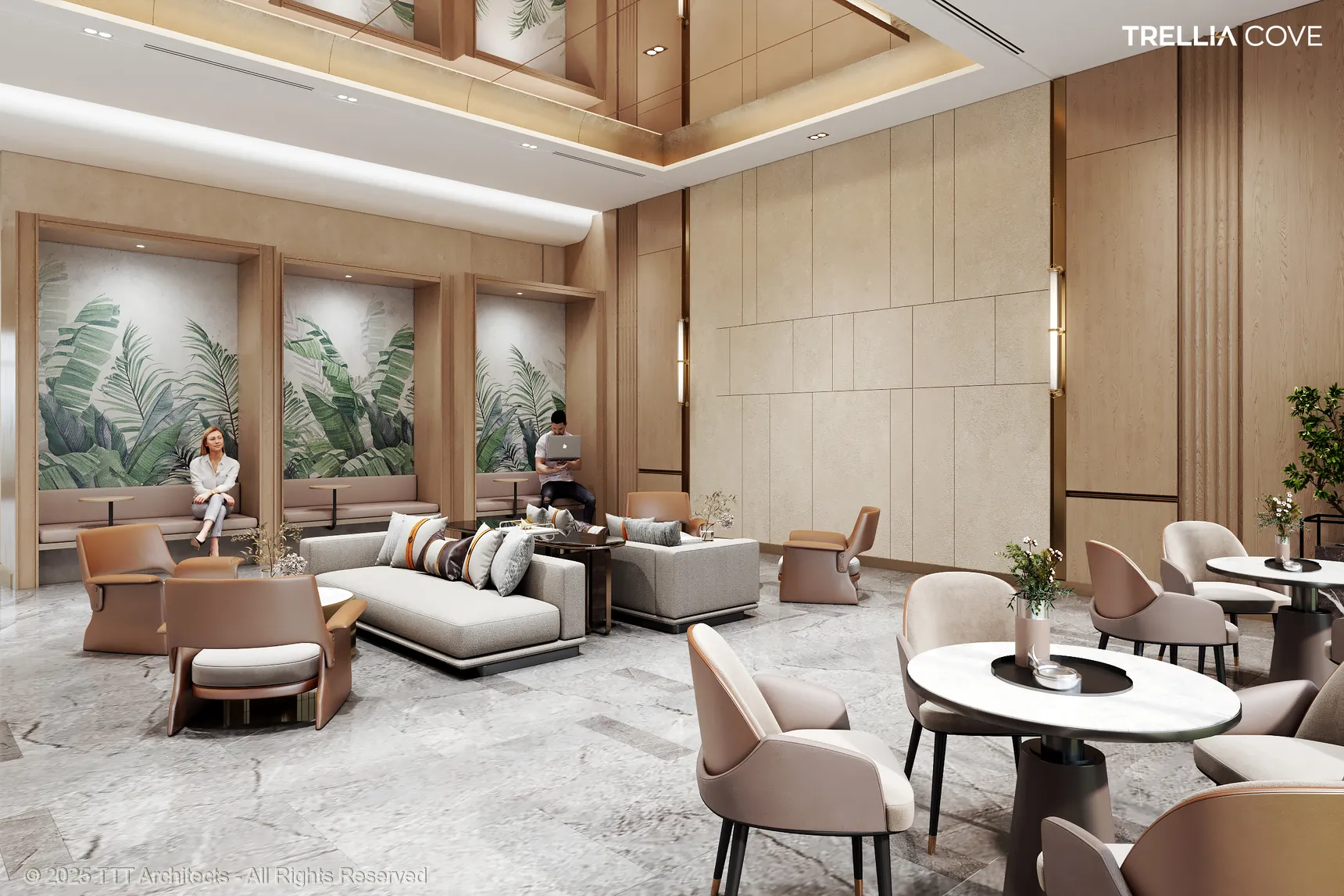 Sảnh tháp T1 Trellia Cove