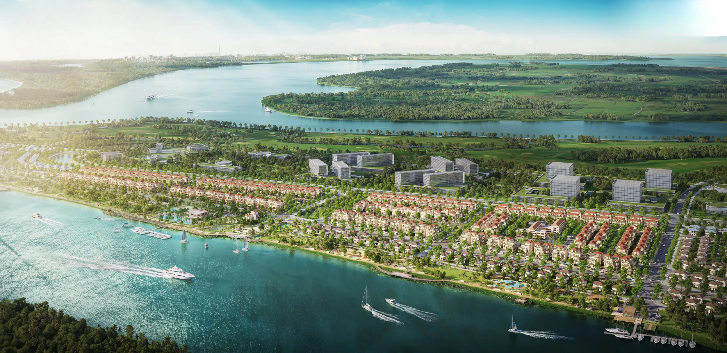 Công viên bờ sông Zone B và Zone C Elyse Island
