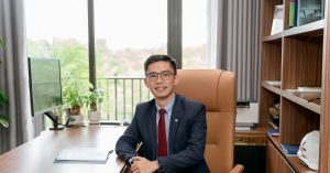 Ông Trần Đức Quang, Giám đốc Công ty Cổ phần Nam Long Mekong, trả lời phỏng vấn tại văn phòng làm việc