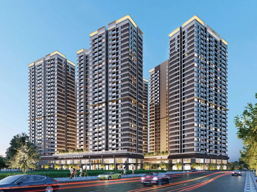 Phối cảnh các tòa căn hộ khu đô thị Akari City, TP. Hồ Chí Minh